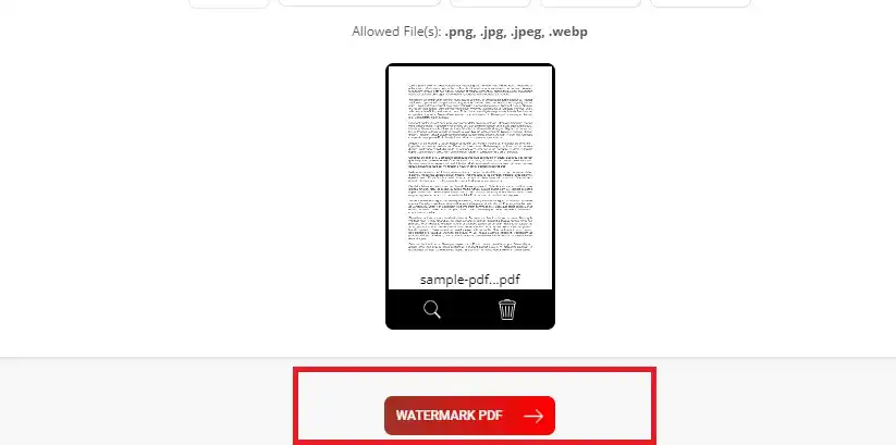 How to Add a Watermark to a PDF: Step 3: Apply the Watermark